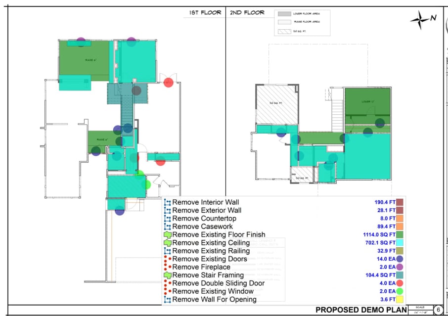 Professional estimator preparing a digital takeoff spreadsheet for a construction project
